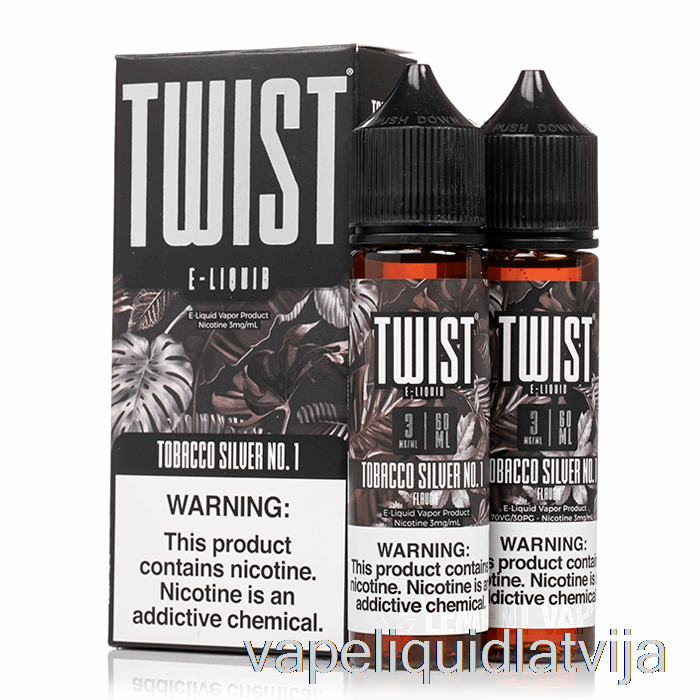 Tabakas Sudrabs Nr. 1 - Twist E-liquid - 120ml 6mg Vape šķidrums